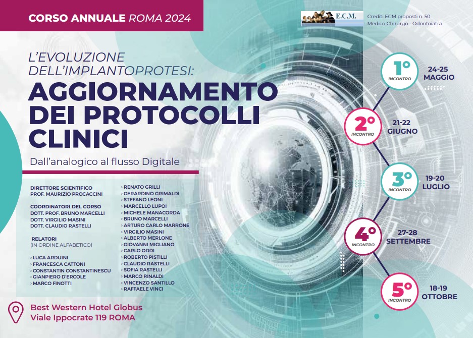 ROMA – L’evoluzione dell’implantoprotesi: aggiornamento dei protocolli clinici – annuale 2024